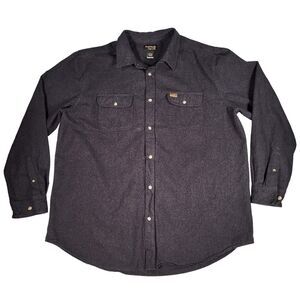 Guide Series Shirt Jacket Mens 2XLT Gray Heavy Duty Chamois Work Shacket